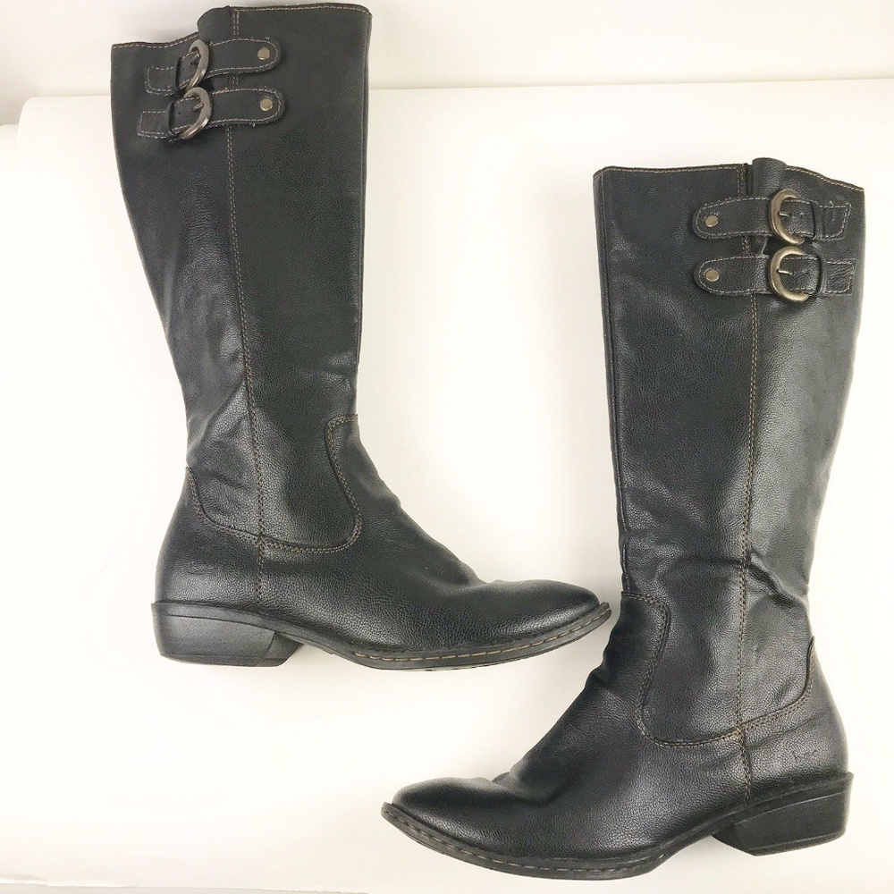 B.O.C. Born Concepts Black Tall Riding Boots Vegan